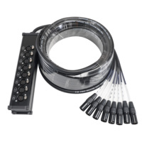 Joinaudio Boîtier de scène professionnel équilibré à 8 canaux Câble d'extension XLR DMX à 3 broches Câble serpent multicœur 25 pieds 40 pieds (JFAB8)