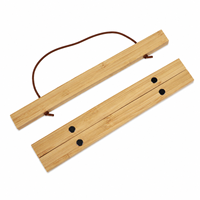 Kit Premium de Rieles de Madera para Colgar Pósters, Exhibición de Pergaminos en Pared para Mapas del Mundo, Impresiones Artísticas en Lienzo y Decoración Moderna para el Hogar
