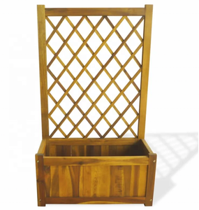 Fioriera da Giardino <span class=keywords><strong>in</strong></span> <span class=keywords><strong>Legno</strong></span> SenGong, Grande Vaso per Piante da Esterno <span class=keywords><strong>con</strong></span> Graticolato per Piante Rampicanti - Product Image 2