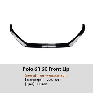 Para Volkswagen <span class=keywords><strong>Polo</strong></span> 6R <span class=keywords><strong>6C</strong></span> 09-17, accesorios de modificación Exterior, nuevo alerón delantero, tipo de parachoques envolvente - Product Image 2