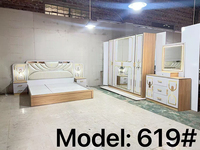 Meubles de chambre à coucher turcs en MDF, ensembles de chambre à coucher avec miroir et éclairage LED, lits king-size, commodes, ensembles de meubles de chambre à coucher