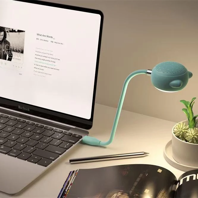 Eye-Caring LED Table Lamp with USB Port USB lamp light with BT speaker for notebook