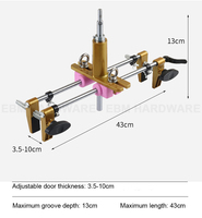 Kit complet d'ouverture de trous de serrure de porte, kit d'installation de serrures à mortaise pour portes en bois, outils de perçage