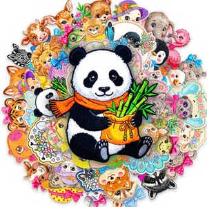 50 Hojas de Nuevas Pegatinas Bordadas de Animales, Material de Decoración para Diario, Pegatinas Bonitas, Pegatinas Transparentes de PET - Product Image 5