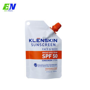 Custom design personalizzato da 50ml/100ml crema per crema solare appendi foro foglio crema bustina PE anti odore beccuccio olio abbronzante - Product Image 3
