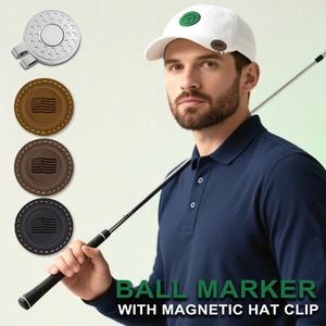 Custom Logo Golf Ball Markers Gift Personalized Multiple Colors Leather High-Grade Golf Ball Marker for Laser Engraving - Product Image 4