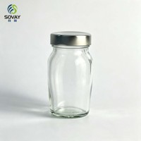 Lot de pots en verre miniatures de 130 ml style Mason, récipients haute transparence pour sauces, confitures et emballages alimentaires souvenirs
