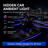 Kit d'éclairage ambiant universel pour l'intérieur de la voiture, bande LED acrylique 12V 3-5W, impression de logo personnalisée, coloré, garantie 1 an, vente en gros