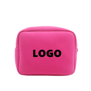 Großhandel rosa Neopren Make-up-Tasche benutzer definierte Logo Beauty-Tasche OEM ODM Factory Promotion wasserdichte Neopren kleine Kosmetik tasche - Product Image 2
