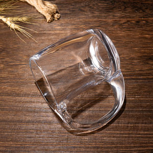 Atacado Estilo Moderno 410ml para Copos de Cerveja <span class=keywords><strong>Carlsberg</strong></span> Clássico Boca Larga Chifre Forma Vidro Claro Canecas Wide Bottom - Product Image 5