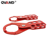 6 구멍이있는 스틸 잠금 안전 걸쇠 38mm 후크 다인용 관리 자물쇠 RED LOTO 잠금 잠금 자물쇠 자물쇠 가위 걸쇠