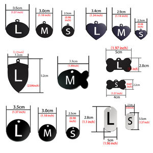 कस्टम व्यक्तिगत कुत्ते टैग सादे रिक्त स्टेनलेस स्टील पालतू पशु आईडी टैग बहु रंग आकार - Product Image 6