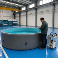 Piscine gonflable ronde de grande taille, directement de l'usine, pour l'extérieur, la cour arrière, piscine-canapé