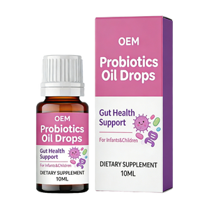 Suplemento Dietético, <span class=keywords><strong>Gotas</strong></span> de Aceite Probiótico para Niños, Apoyo para la Salud Intestinal Infantil, OEM/ODM con Fórmula Personalizada, Apoyo Digestivo para Bebés - Product Image 1