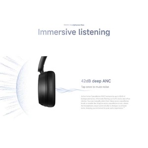 Audífonos REDMI Neo con ANC para 5.4 Drivers Dinámicos, Carga Rápida, 20 Horas de Duración de Batería, Cuero, Uso en Viajes con Teléfono Móvil - Product Image 4
