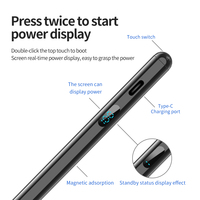 Stylet pour tablette en aluminium de luxe, OEM, avec logo personnalisé, détection d'inclinaison, rejet de la paume, écriture, fourni par l'usine