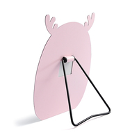 Miroir cosmétique mignon en forme de cerf de dessin animé, miroir de maquillage réglable avec couleur personnalisée exquise