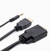 Câble HDMI vers VGA avec audio, très vendu, 1080P 60HZ, entrée VGA vers sortie HDMI