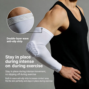 Coudières rembourrées de compression en forme de bouclier, protection en nid d'abeille, manchons de bras pour le basketball et le volleyball - Product Image 4