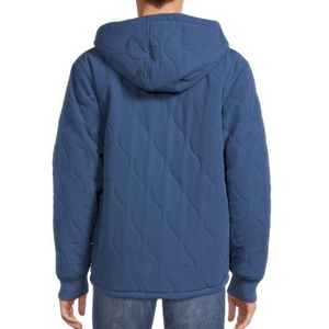 Chaqueta Acolchada Clásica con Patrón Acolchado para Hombre, Chaqueta Acolchada de Algodón Grueso y Cálido con Capucha, Personalizada al por Mayor, de Tela de Poliéster - Product Image 2