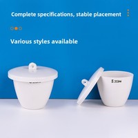 Creuset en porcelaine résistant aux hautes températures avec couvercle, pot de fusion en céramique de laboratoire pour analyse chimique, de 5 ml à 300 ml