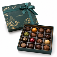 Boîte magnétique rigide haut de gamme personnalisée pour emballages de chocolats, de truffes et de biscuits, idéale pour les marques de cadeaux haut de gamme