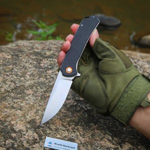 Coltello XR956R con Lama Affilata a Punta Goccia in Acciaio D2, Ottimo Aiuto per Attività all'Aperto, Coltello EDC con Manico in Micarta, Coltello Tascabile da Campeggio, Coltello di Sopravvivenza per Autodifesa - Product Image 5