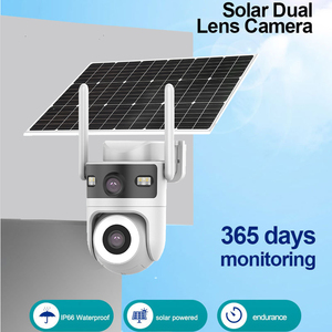 Năng lượng mặt trời cctv <span class=keywords><strong>camera</strong></span> ống kính kép 4MP tầm nhìn ban đêm PTZ wifi an ninh ngoài trời máy ảnh - Product Image 5