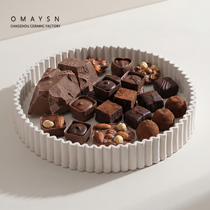 Omaysn <strong>Ceramic</strong> Fruit <strong>Plate</strong> <strong>Ceramic</strong> Fruit <strong>Plate</strong> <strong>Ceramic</strong> Fruit Shape <strong>Plates</strong> Elongated Oval Porcelain <strong>Plates</strong> Textured Modern - Product Image 6