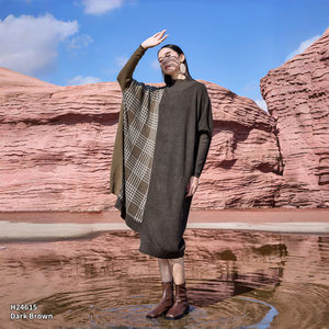 <span class=keywords><strong>เด</strong></span><span class=keywords><strong>รส</strong></span>แฟชั่นมาใหม่สำหรับฤดูใบไม้ร่วง/ฤดูหนาว ลายฮาวด์ทูธ สองสี ทรงไม่สมมาตร - Product Image 2