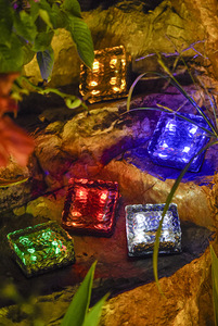 Năng lượng mặt trời Powered IP66 không thấm nước ngoài trời <span class=keywords><strong>LED</strong></span> ánh sáng sân vườn vuông bãi cỏ Băng khối với chôn kính đèn cơ thể cho đường trang trí - Product Image 6