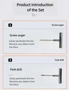 Kit de Reparación de Pinchazos de Neumáticos de Alta Resistencia, Juego de Herramientas de 8 Piezas Totalmente Metálicas -001 - Product Image 2