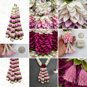 Guirnalda de Flores Artificiales Rosadas y Blancas, Decorativa, Colgante, para Bodas, Festivales, Templos, Decoración de Entrada de Casa - Product Image 6