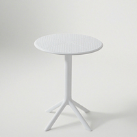 Table à manger en plastique petite chaise de salle à manger extérieure moderne et portable durable en polypropylène étanche en plastique patio café jardin