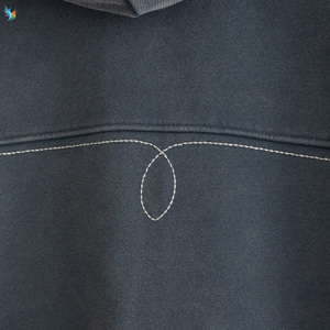 Sweat à capuche zippé ample en coton français lourd, personnalisé avec un logo, streetwear, pour homme - Product Image 6