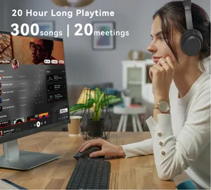 Bt80 Đen On-Ear Không Dây Cho Tai Nghe <span class=keywords><strong>Bluetooth</strong></span> 20 Giờ Tuổi thọ Pin Dài Với Qualcomm Chipset - Product Image 6