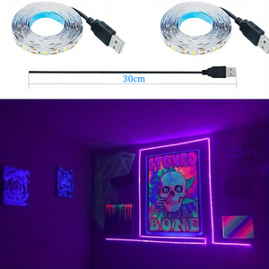 보라색 5V USB UV Led 스트립 스마트 TV 백라이트 조명 커튼 침실 게임 룸 장식 크리스마스 할로윈 홈 장식 램프 - Product Image 5