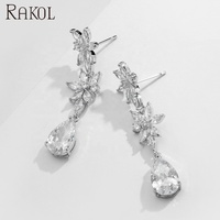 RAKOL EP5110 Boucles d'oreilles clous plaquées or et argent, bijoux de mariage et de mariée tendance 2026