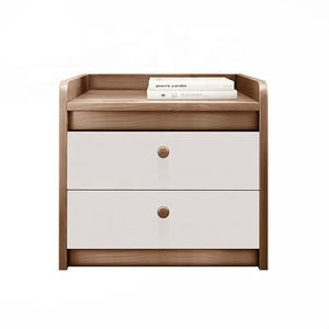 Stile classico Piccolo Armadietto di Immagazzinaggio <span class=keywords><strong>Cassetti</strong></span> Bianco Camera Da Letto Mobili Moderni Letto In Legno di Notte Del Basamento - Product Image 6