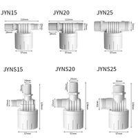 Robinet flottant de toilette en plastique ABS, vanne à boisseau sphérique automatique d'arrêt et de remplissage, contrôle du niveau d'eau réglable, filetage mâle 1/2 pouce