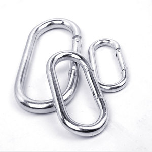 LFEDC Multi Purpose O Ring Oval Shaped 304 <span class=keywords><strong>Stainless</strong></span> Steel Spring Snap <span class=keywords><strong>Carabiner</strong></span> <span class=keywords><strong>Clip</strong></span> untuk Aktivitas Luar Ruangan - Product Image 3
