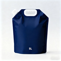 Sac de stockage d'eau PE de qualité alimentaire clair 5L 10L sac organisateur de cuisine domestique sac à bec d'eau avec poignée