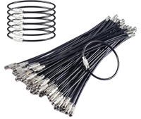 Porte-clés en câble métallique flexible en acier inoxydable pour magasin de cadeaux et souvenirs