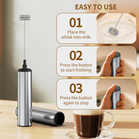 Mousseur à lait électrique portatif en acier inoxydable, rechargeable par USB, automatique, écologique, pour café, matcha, thé, avec protection