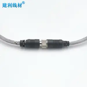 4 Pin Aviation Extension Cable With Metal Braid For Vehicle Rearview System