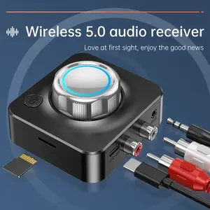 BT 5.0 Récepteur Audio 3D Stéréo Musique <span class=keywords><strong>Adaptateur</strong></span> Sans Fil Carte TF RCA 3.5mm 3.5 AUX <span class=keywords><strong>Jack</strong></span> <span class=keywords><strong>pour</strong></span> Voiture Haut-Parleur Amplificateur <span class=keywords><strong>Casque</strong></span> - Product Image 2