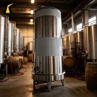 Cuve de fermentation de vin rouge en acier inoxydable 304 de qualité alimentaire Tek 7500L avec agitateur pour la vinification en cave
