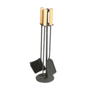 Juego de Herramientas de chimenea de hierro negro, para el Interior del hogar, herramienta de <span class=keywords><strong>leña</strong></span> - Product Image 4
