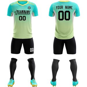 เสื้อฟุตบอลพิมพ์ลายตามสั่ง แบบยูนิเซ็กซ์ คอวี ผ้าซับลิเมชั่น 180 กรัม ระบายเหงื่อได้ดี ชุดฝึกซ้อม พร้อมสกรีนชื่อ เบอร์ และโลโก้ทีม - Product Image 3