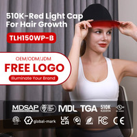 Gorra de Terapia de Luz Roja Ideatherapy de Grado Médico Serie TLH150WP con Temporizador y Controlador, Gorra de Terapia de Luz Roja para el Cabello